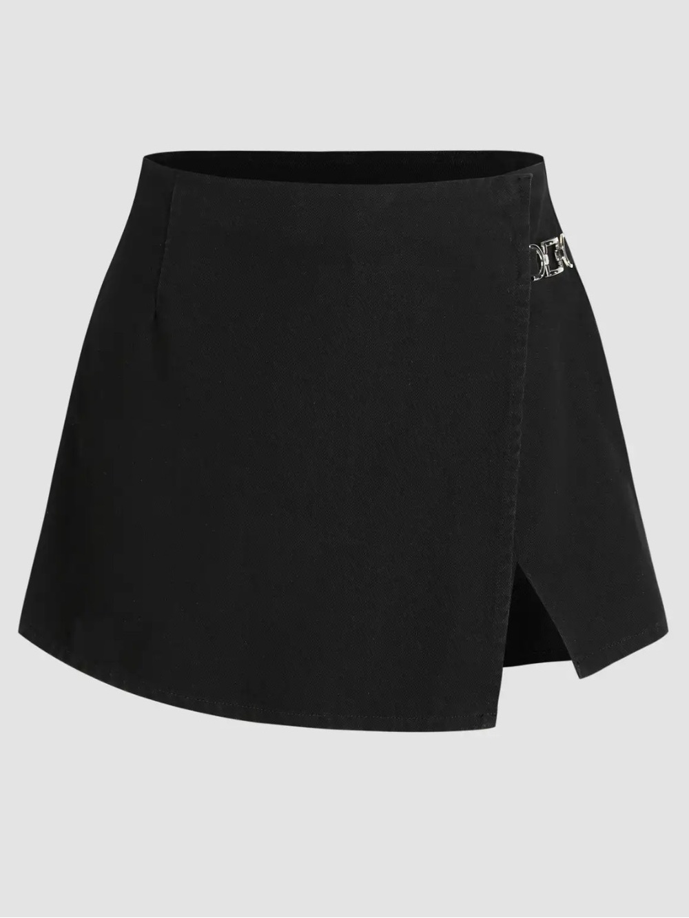CIDER Buckle Detail Black Denim Office Siren Y2K Skort Size 1X NWT - Picture 3 of 10